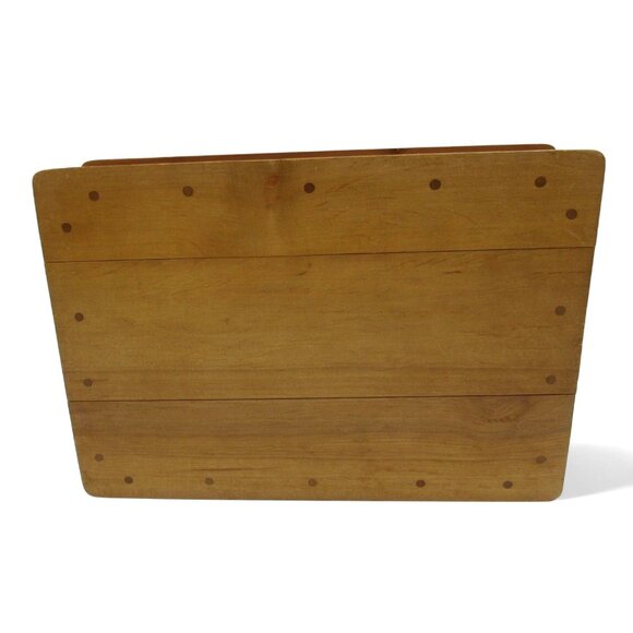 Rare Ukrainian Wooden Inlaid Carved Jewelry Box with Geometric VINTAGE 12 Inches - Picture 11 of 12